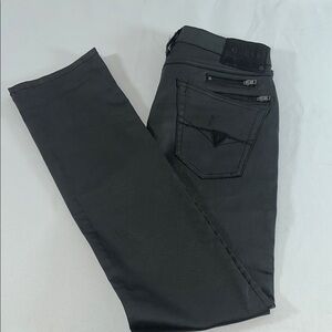 EUC• Guess Los Angeles Black Skinny Jeans Waxed Denim Style